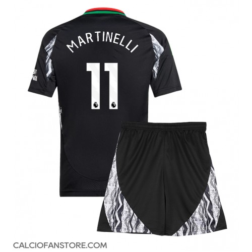 Maglia Calcio Arsenal Gabriel Martinelli #11 Seconda Divisa Bambino 2024-25 Manica Corta (+ pantaloncini)